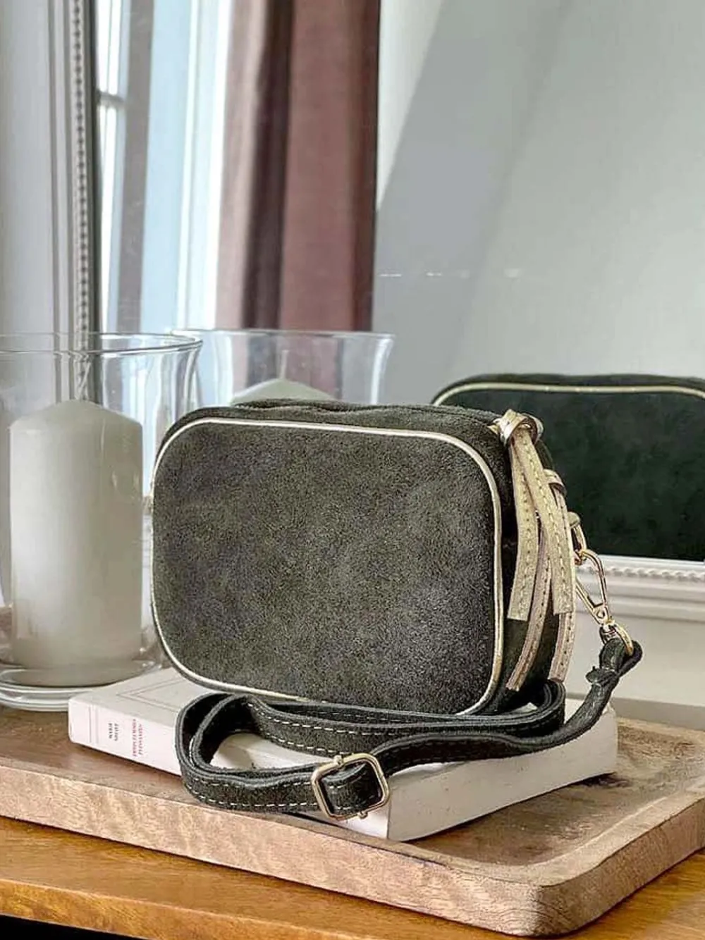 Fashion Sac Vert Kaki Jasmyne Mini Femmes Sac Porte Epaule Avec Sangle