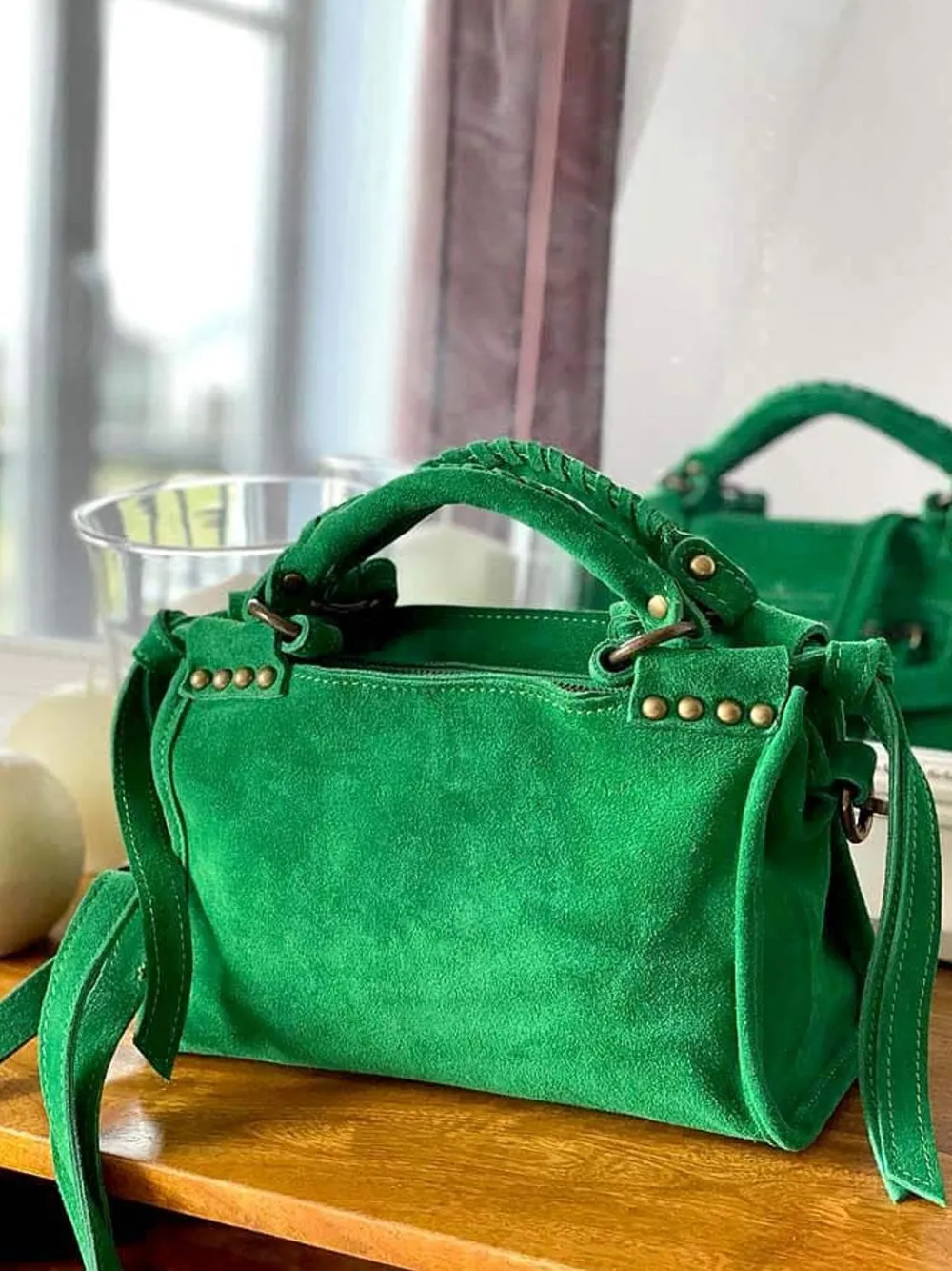 Best Sale Sac Vert Pomme Bradie Femmes Sac Porte Epaule Avec Sangle