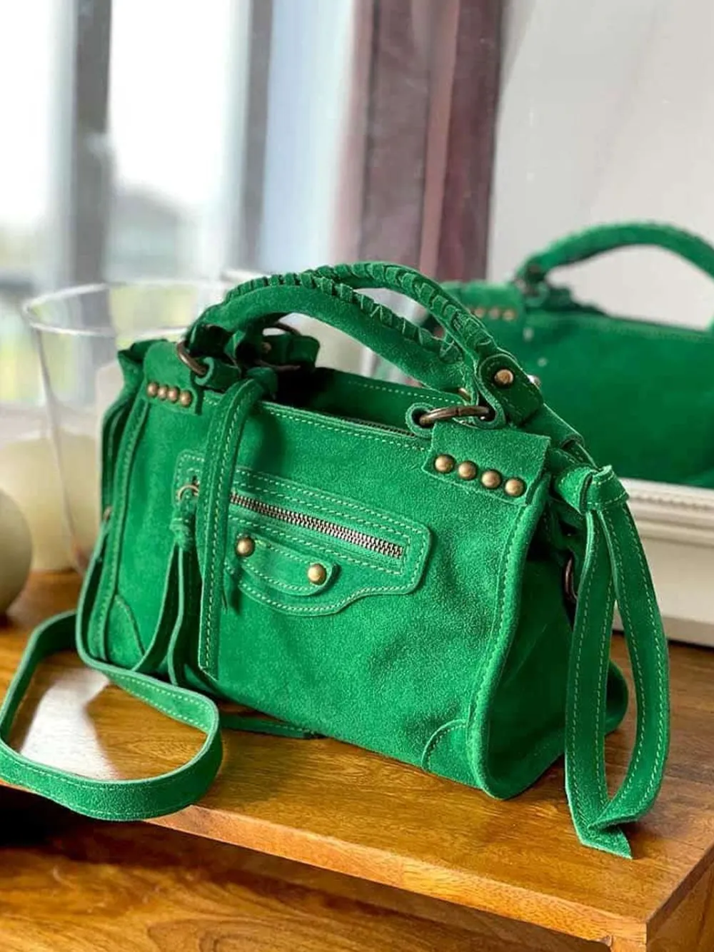 Best Sale Sac Vert Pomme Bradie Femmes Sac Porte Epaule Avec Sangle